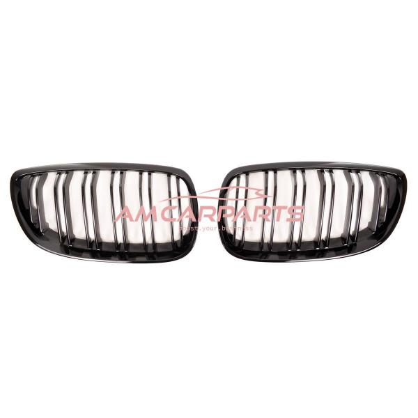 Upgrade Design Kühlergrill / Sportgrill passend für BMW 3er E92 / E93 Vor-Facelift 06-10 Hochglanz schwarz
