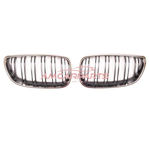 Upgrade Design Kühlergrill / Sportgrill passend für BMW 3er E92 / E93 Vor-Facelift 05-10 Hochglanz schwarz / chrom