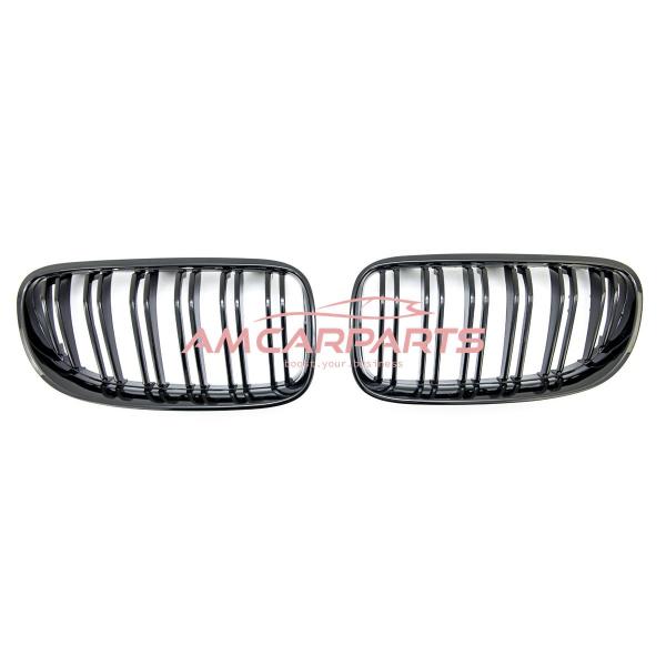 Upgrade Design Kühlergrill / Sportgrill passend für BMW 3er E92 / E93 Facelift 10-13 Hochglanz schwarz
