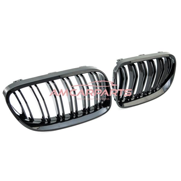 Upgrade Design Kühlergrill / Sportgrill passend für BMW 3er E92 / E93 Facelift 10-13 Hochglanz schwarz
