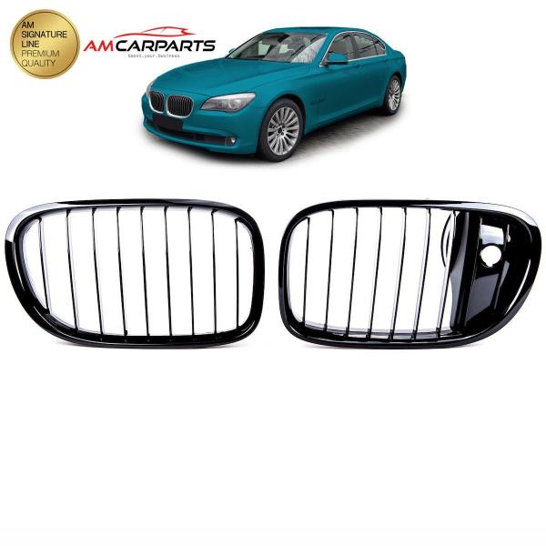 Upgrade Design Kühlergrill / Sportgrill passend für BMW 7er F01 / F02 / F03 / F04 12-16 Hochglanz schwarz