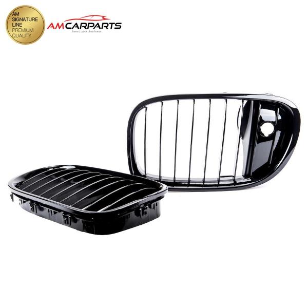 Upgrade Design Kühlergrill / Sportgrill passend für BMW 7er F01 / F02 / F03 / F04 12-16 Hochglanz schwarz