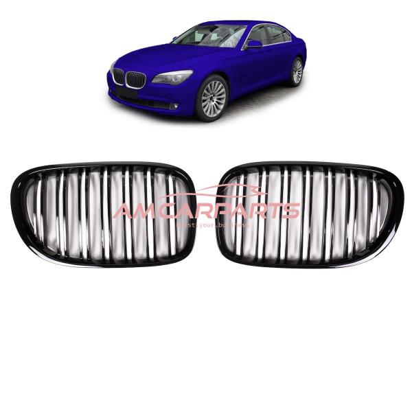 Upgrade Design Kühlergrill / Sportgrill passend für BMW 7er F01 / F02 / F03 / F04 08-12 Hochglanz schwarz