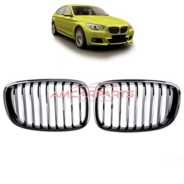 Upgrade Design Kühlergrill / Sportgrill passend für BMW 5er F07 13-17 Hochglanz schwarz
