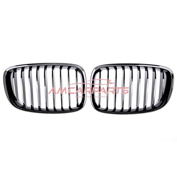 Upgrade Design Kühlergrill / Sportgrill passend für BMW 5er F07 13-17 Hochglanz schwarz