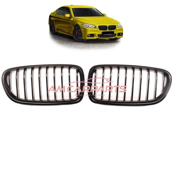 Upgrade Design Kühlergrill / Sportgrill passend für BMW 5er F10 / F11 10-16 Hochglanz schwarz