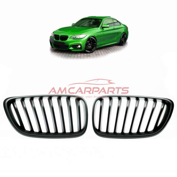 Upgrade Design Kühlergrill / Sportgrill passend für BMW 2er F22 / F23 13-21 Matt schwarz