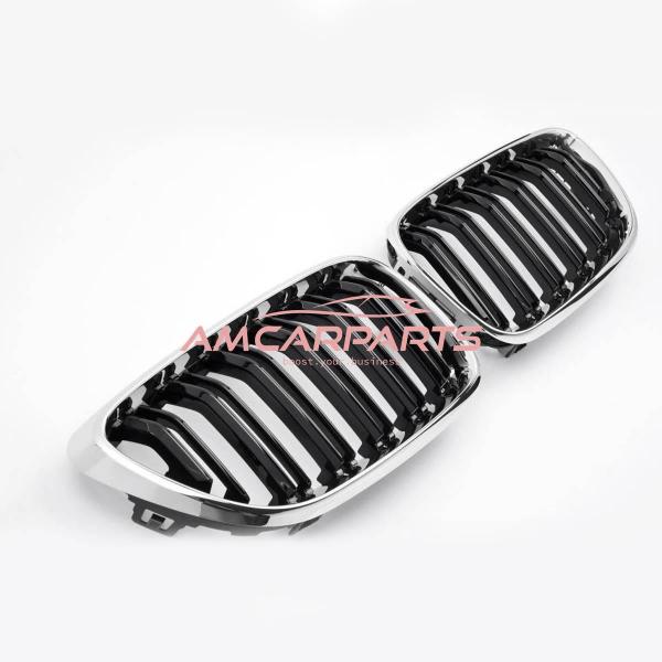 Upgrade Design Kühlergrill / Sportgrill passend für BMW 2er F22 / F23 13-21 Hochglanz schwarz / chrom