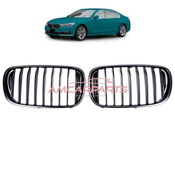 Upgrade Design Kühlergrill / Sportgrill passend für BMW 7er G11 / G12 Vor-Facelift 15-19 Matt schwarz