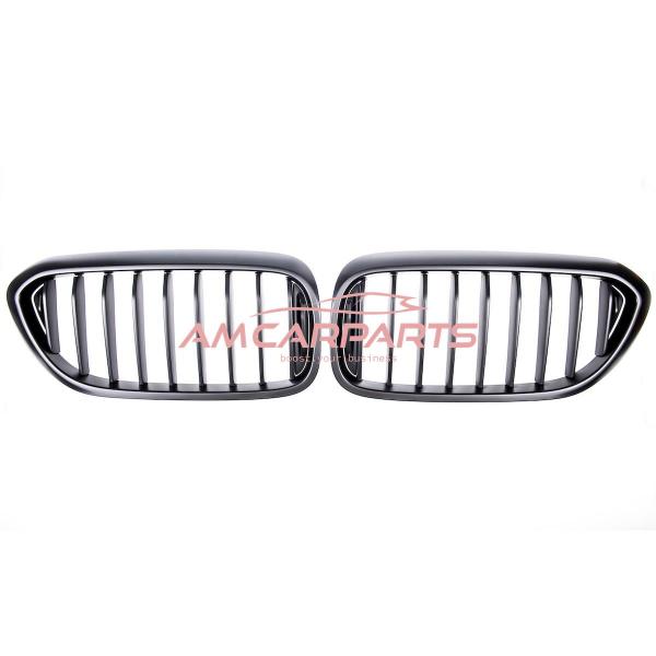 Upgrade Design Kühlergrill / Sportgrill passend für BMW 5er G30, F90 / G31 Vor-Facelift 17-20 Matt schwarz