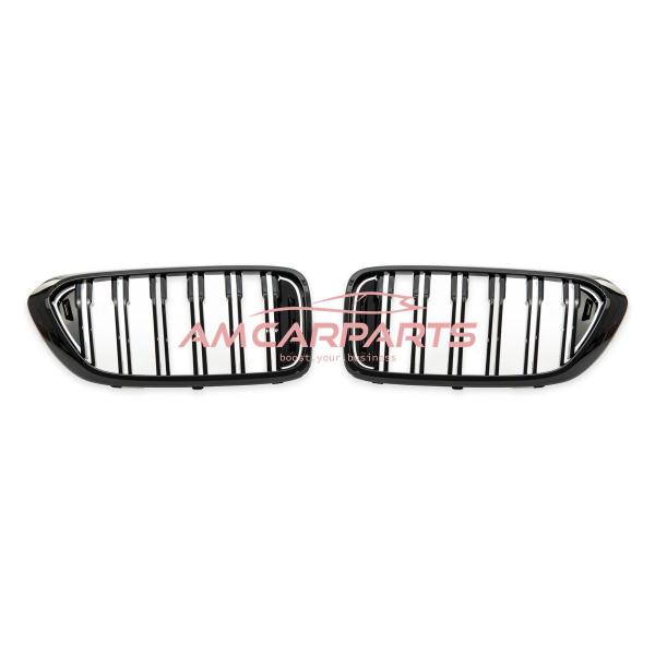 Upgrade Design Kühlergrill / Sportgrill passend für BMW 6er G32 Vor-Facelift 17-20 Hochglanz schwarz