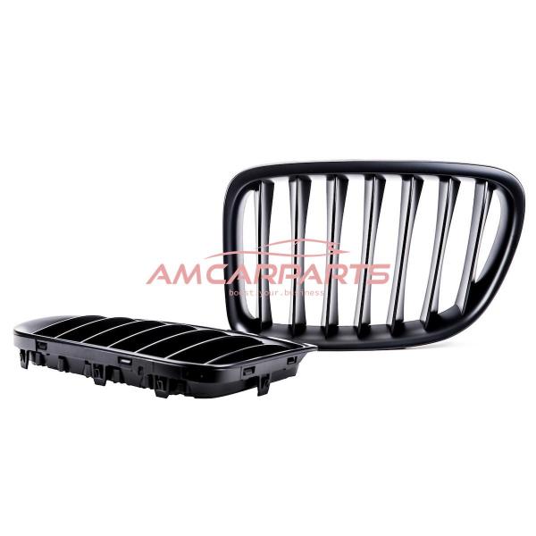 Upgrade Design Kühlergrill / Sportgrill passend für BMW X1 E84 09-15 Matt schwarz