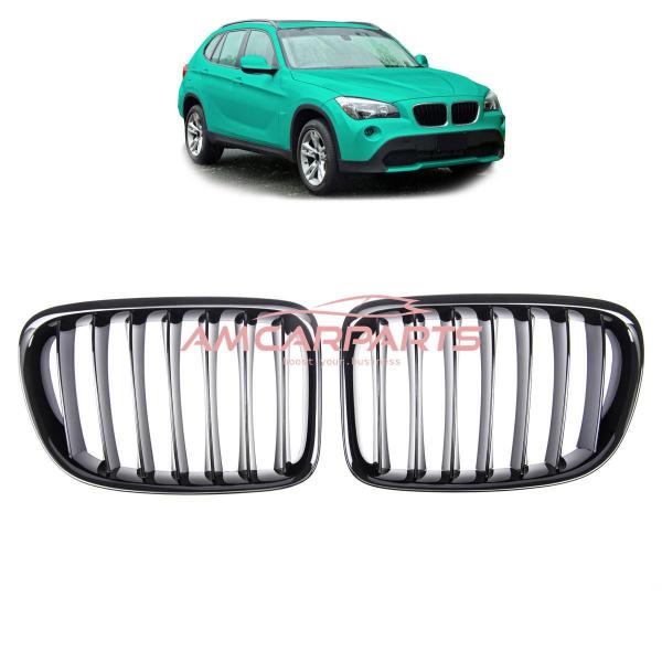 Upgrade Design Kühlergrill / Sportgrill passend für BMW X1 E84 09-15 Hochglanz schwarz