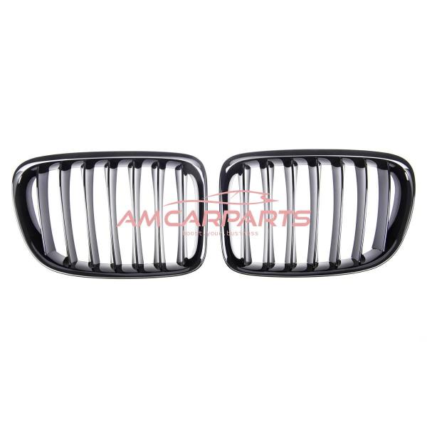Upgrade Design Kühlergrill / Sportgrill passend für BMW X1 E84 09-15 Hochglanz schwarz