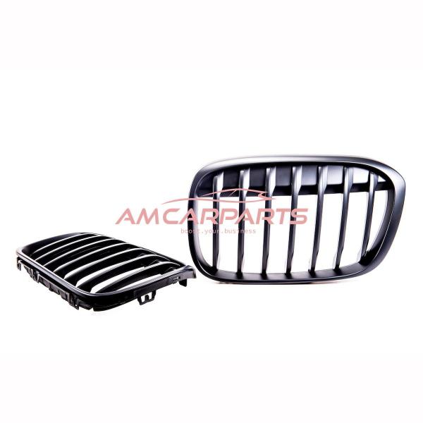 Upgrade Design Kühlergrill / Sportgrill passend für BMW X1 F48 Vor-Facelift 15-19 Matt schwarz