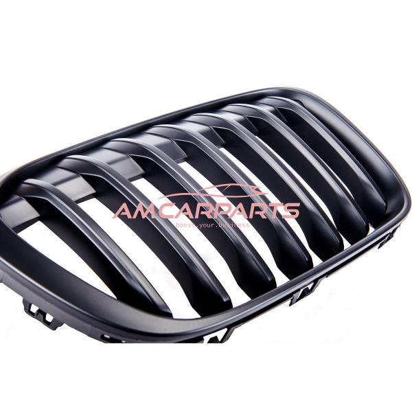 Upgrade Design Kühlergrill / Sportgrill passend für BMW X1 F48 Vor-Facelift 15-19 Matt schwarz