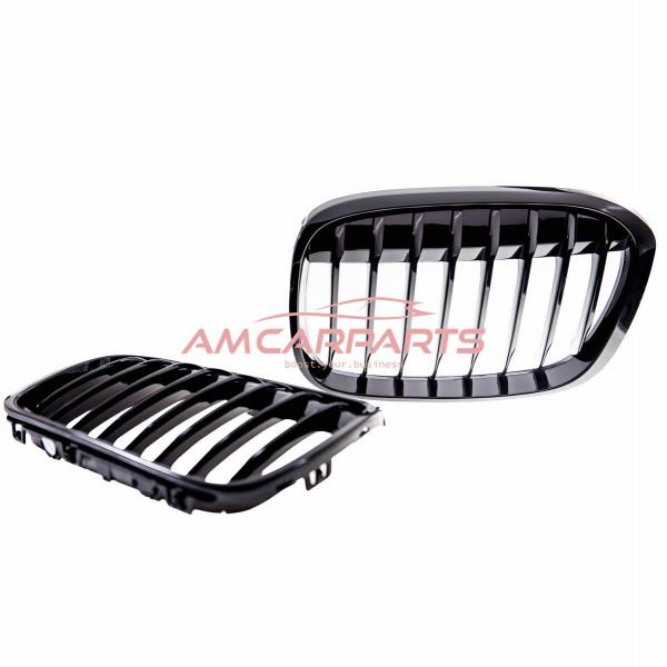 Upgrade Design Kühlergrill / Sportgrill passend für BMW X1 F48 Vor-Facelift 15-19 Hochglanz schwarz