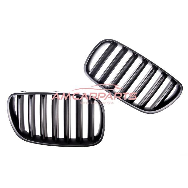 Upgrade Design Kühlergrill / Sportgrill passend für BMW X3 E83 Facelift 06-10 Matt schwarz