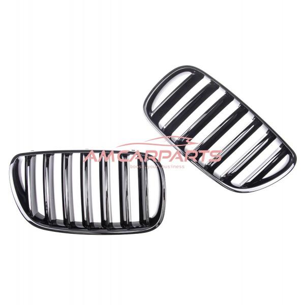 Upgrade Design Kühlergrill / Sportgrill passend für BMW X3 E83 Facelift 06-10 Hochglanz schwarz