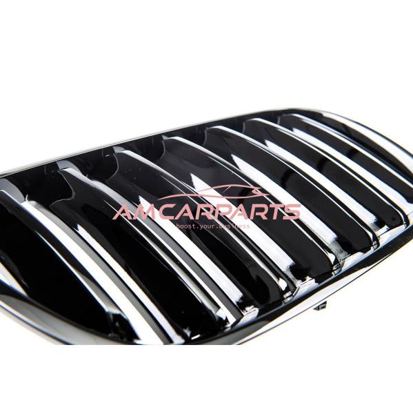 Upgrade Design Kühlergrill / Sportgrill passend für BMW X3 E83 Facelift 06-10 Hochglanz schwarz
