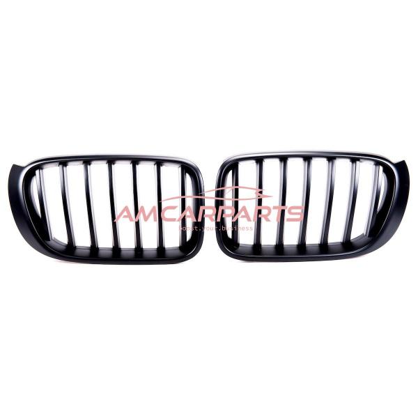 Upgrade Design Kühlergrill / Sportgrill passend für BMW X3 F25 / X4 F26 Facelift 14-18 Matt schwarz