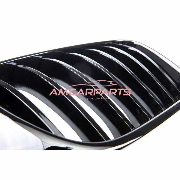 Upgrade Design Kühlergrill / Sportgrill passend für BMW X3 F25 / X4 F26 Facelift 14-17 Hochglanz schwarz