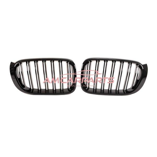 Upgrade Design Kühlergrill / Sportgrill passend für BMW X3 F25 / X4 F26 Facelift 14-17 Hochglanz schwarz