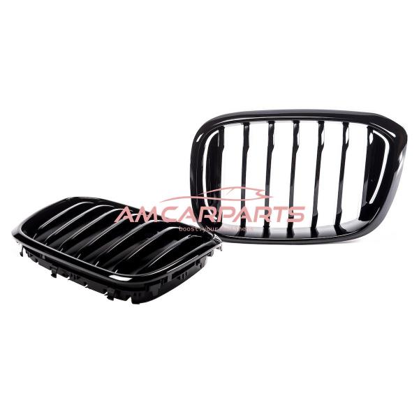 Upgrade Design Kühlergrill / Sportgrill passend für BMW X3 G01 / X4 G02 17-21 Hochglanz schwarz
