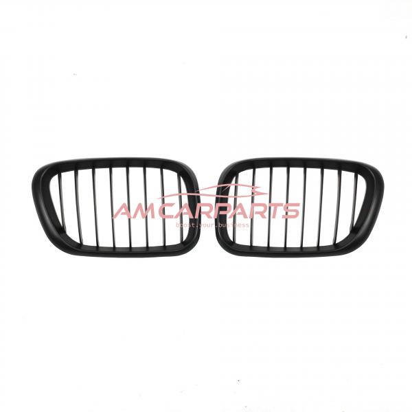 Upgrade Design Kühlergrill / Sportgrill passend für BMW X5 E53 Vor-Facelift 99-03 Matt schwarz
