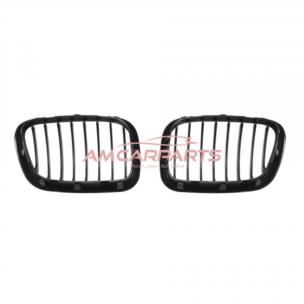 Upgrade Design Kühlergrill / Sportgrill passend für BMW X5 E53 Vor-Facelift 99-03 Matt schwarz