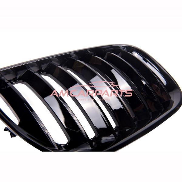 Upgrade Design Kühlergrill / Sportgrill passend für BMW X5 E53 Facelift 03-06 Hochglanz schwarz
