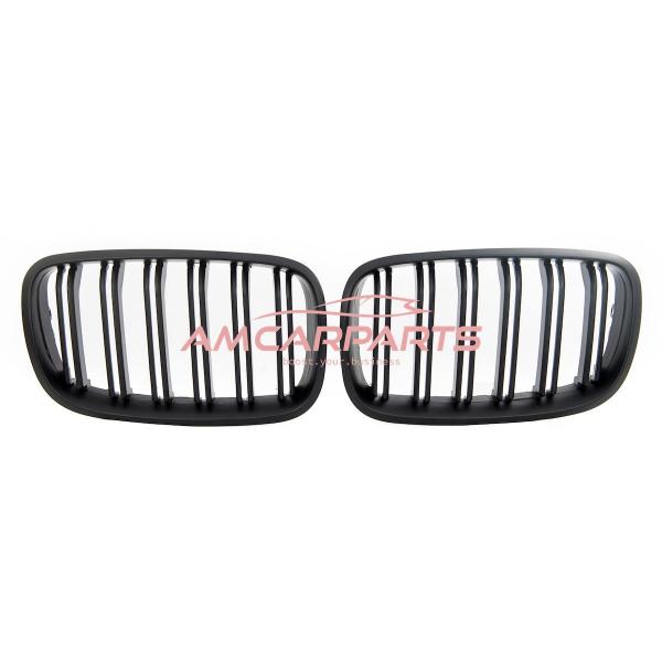 Upgrade Design Kühlergrill / Sportgrill passend für BMW X5 E70 / X6 E71, E72 07-13 Matt schwarz