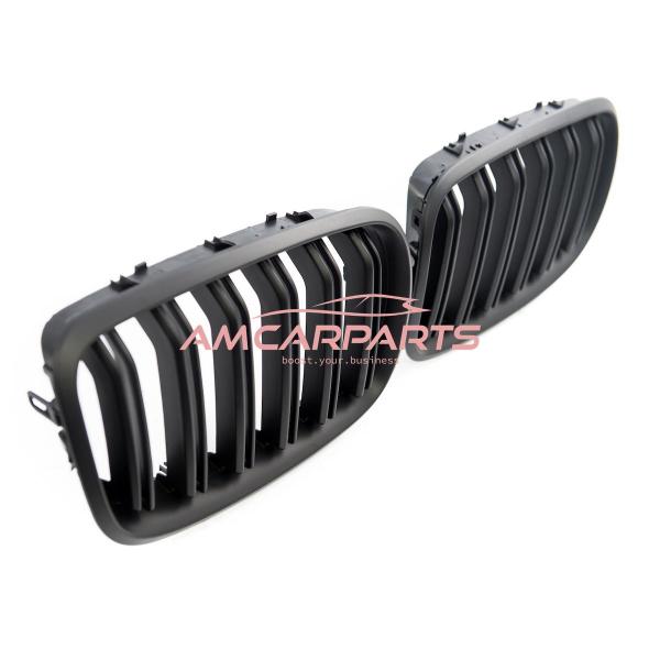 Upgrade Design Kühlergrill / Sportgrill passend für BMW X5 E70 / X6 E71, E72 07-13 Matt schwarz