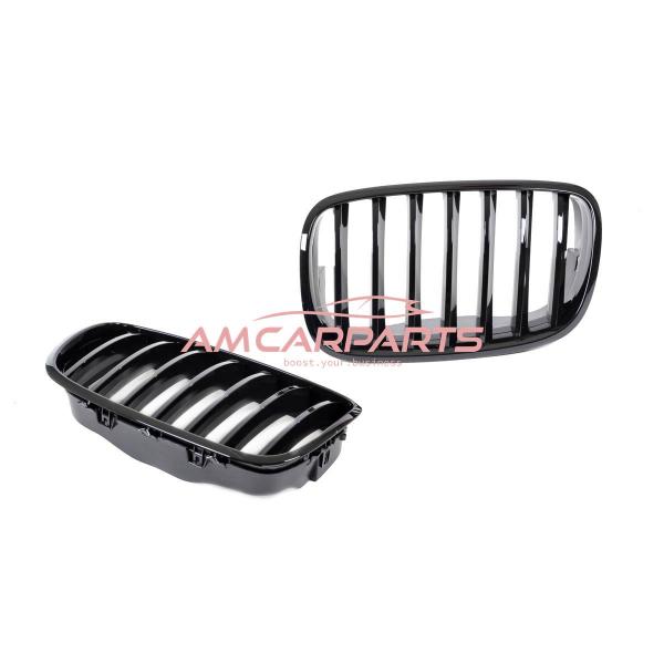 Upgrade Design Kühlergrill / Sportgrill passend für BMW X5 E70 / X6 E71 07-13 Hochglanz schwarz