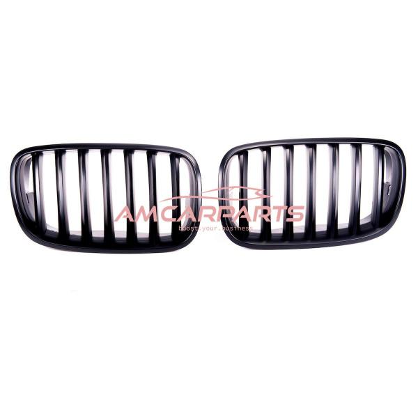 Upgrade Design Kühlergrill / Sportgrill passend für BMW X5 E70 / X6 E71, E72 13-18 Matt schwarz