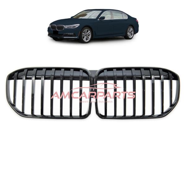 Upgrade Design Kühlergrill / Sportgrill passend für BMW 7er G11 / G12 Facelift 19+ Hochglanz schwarz