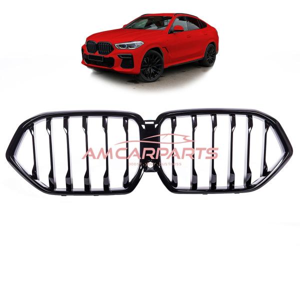 Upgrade Design Kühlergrill / Sportgrill passend für BMW X6 G06 / F96 19+ Hochglanz schwarz