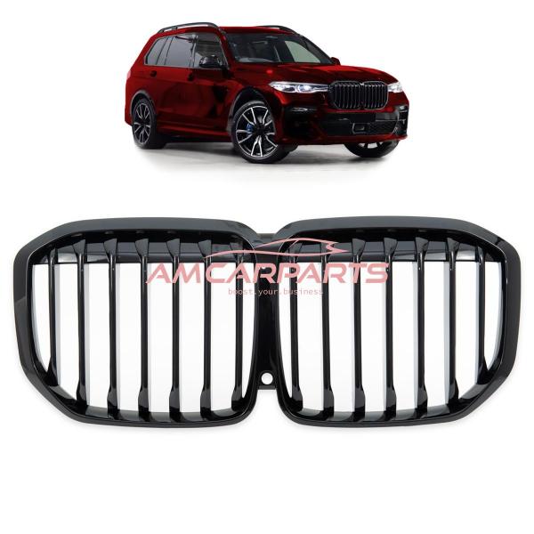 Upgrade Design Kühlergrill / Sportgrill passend für BMW X7 G07 Vor-Facelift 19-22 Hochglanz schwarz