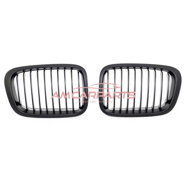 Upgrade Design Kühlergrill / Sportgrill passend für BMW 3er E46 Vor-Facelift Limousine/Touring 98-01 Matt schwarz