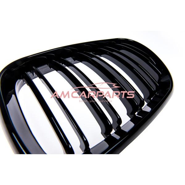 Upgrade Design Kühlergrill / Sportgrill passend für BMW X5 E53 Vor-Facelift 99-03 Hochglanz schwarz