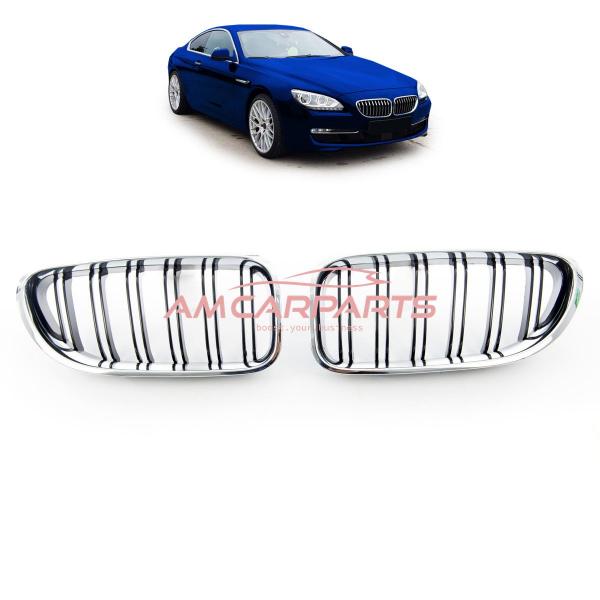 Upgrade Design Kühlergrill / Sportgrill passend für BMW 6er F12 / F13 / F06 11-18 Hochglanz schwarz / chrom