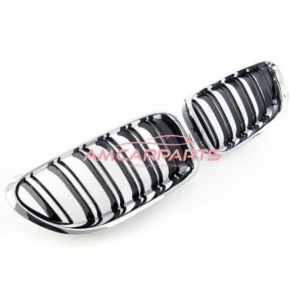 Upgrade Design Kühlergrill / Sportgrill passend für BMW 6er F12 / F13 / F06 11-18 Hochglanz schwarz / chrom