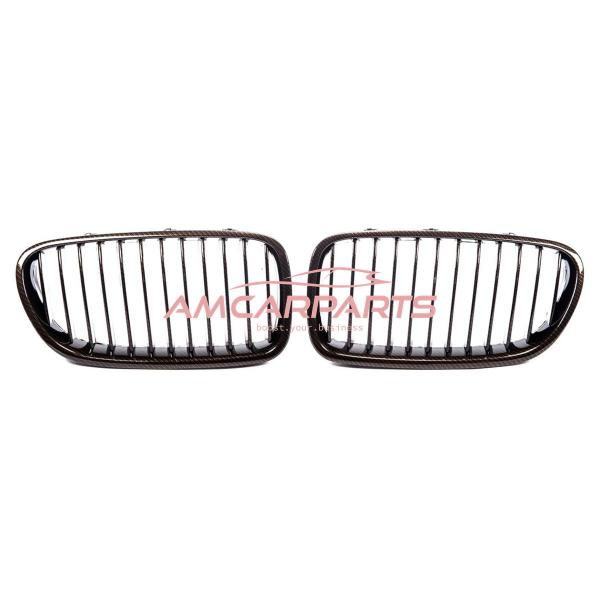 Upgrade Design Kühlergrill / Sportgrill passend für BMW 5er F10 / F11 10-18 Carbon-Optik / Hochglanz braun
