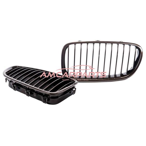 Upgrade Design Kühlergrill / Sportgrill passend für BMW 5er F10 / F11 10-18 Carbon-Optik / Hochglanz braun