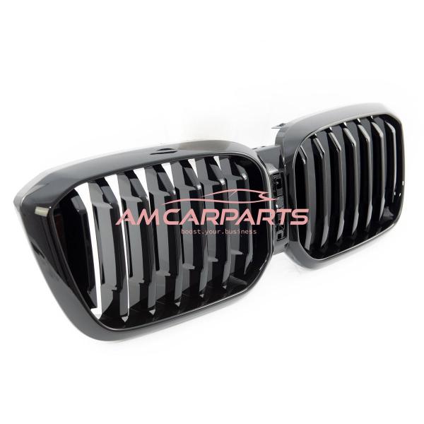 Upgrade Design Kühlergrill / Sportgrill passend für BMW X3 G01, F97 / X4 G02, F98 Facelift 21+ Hochglanz schwarz