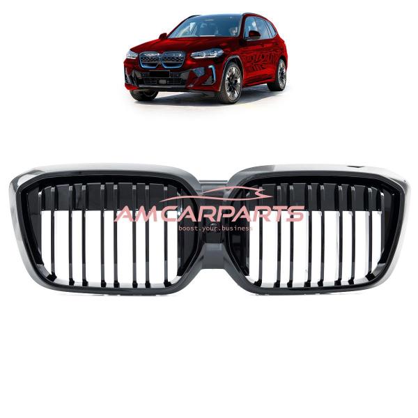 Upgrade Design Kühlergrill / Sportgrill passend für BMW iX3 G08 21+ Hochglanz schwarz
