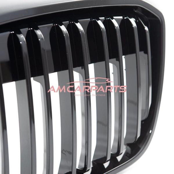 Upgrade Design Kühlergrill / Sportgrill passend für BMW iX3 G08 21+ Hochglanz schwarz