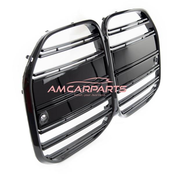 Upgrade Design Kühlergrill / Sportgrill passend für BMW 4er G22 / G23 Vor-Facelift 20+ Hochglanz schwarz