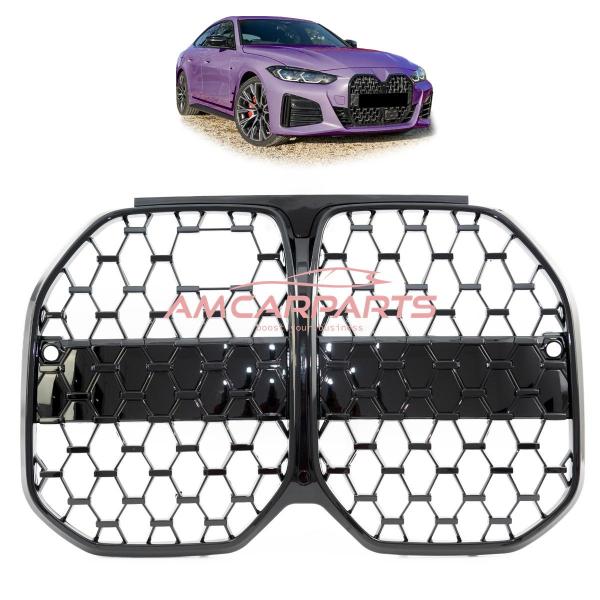Upgrade Design Kühlergrill / Sportgrill passend für BMW 4er G26 21+ Hochglanz schwarz