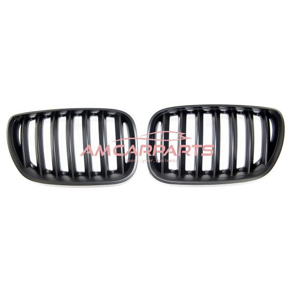 Upgrade Design Kühlergrill / Sportgrill passend für BMW X5 E53 Facelift 03-07 Matt schwarz